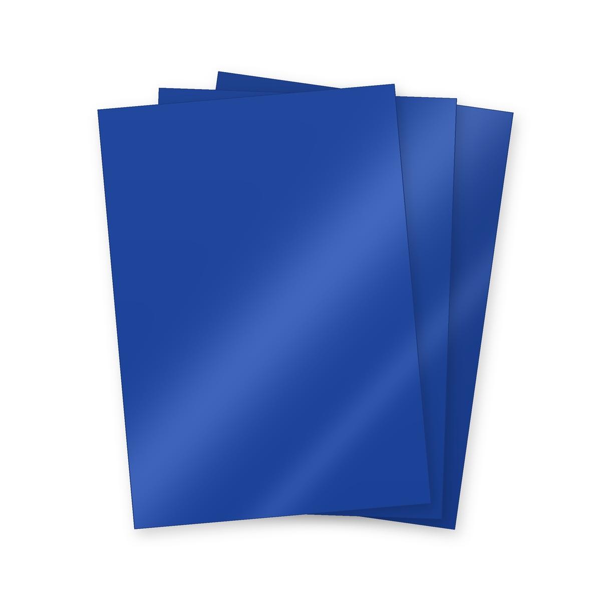 Couverture cartonnée chromo brillant A4, 250 g Couvertures chromo bleu 250 g A4