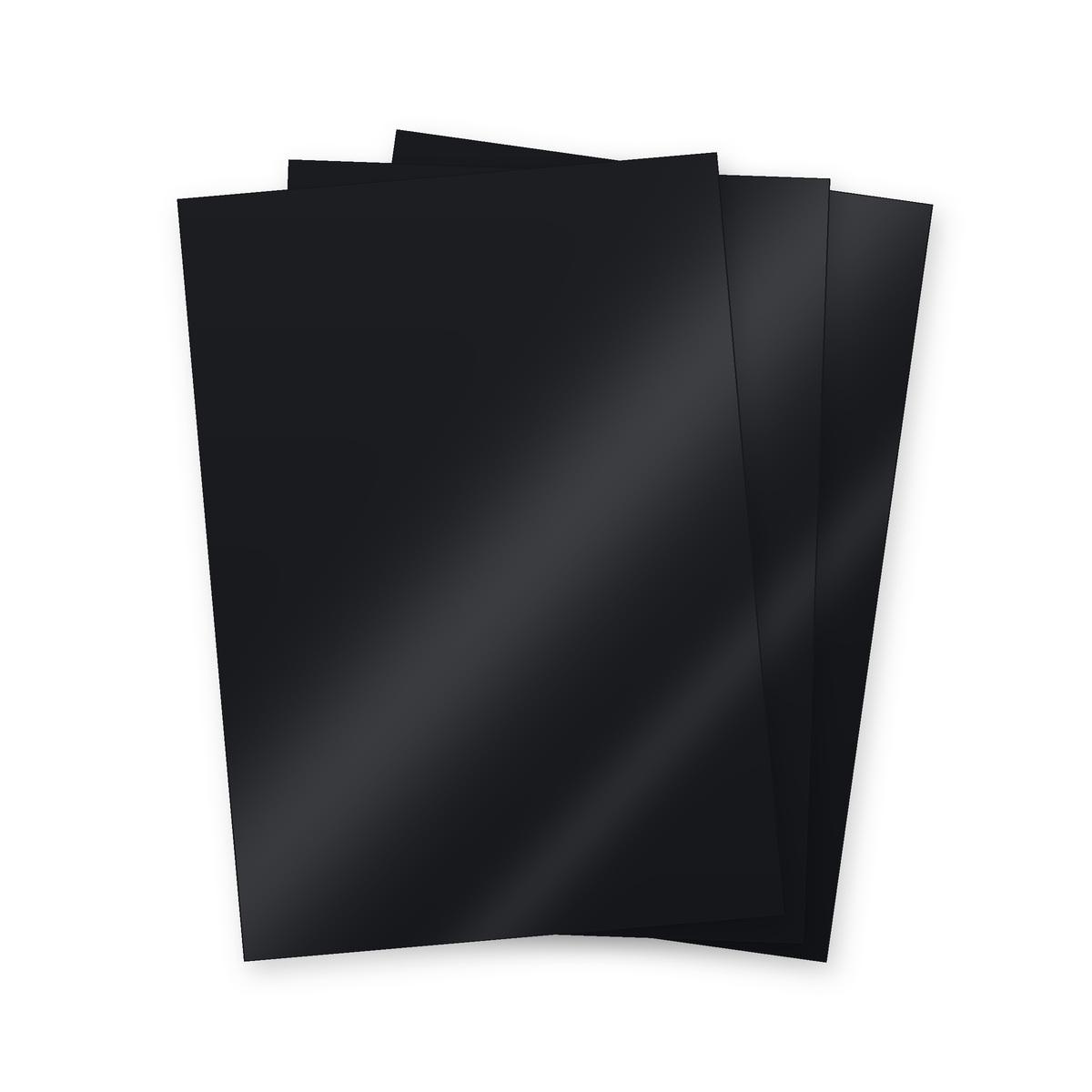 Couverture cartonnée chromo brillant A4, 250 g Couvertures chromo 250 g noir A4
