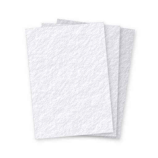 Couvertures cartonnées grain cuir 250gr blanc A4 FALCON K - Trois couvertures cartonnées grain cuir blanches Falcon K A4 250 g en éventail