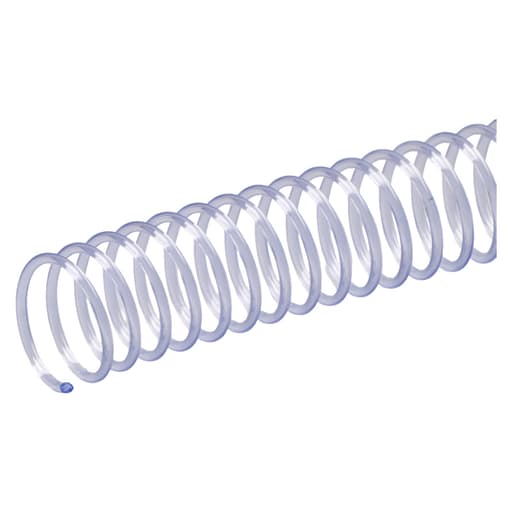 100 spirales coils A4 plastiques 46 boucles 10 mm Pas 4:1 transparentes