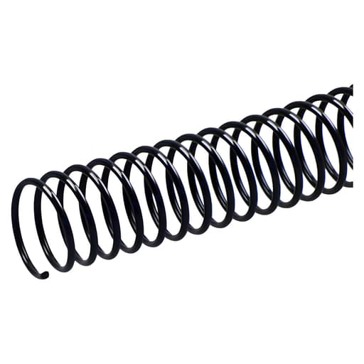 100 spirales coils A4 plastiques 46 boucles 6 mm Pas 4:1 noires