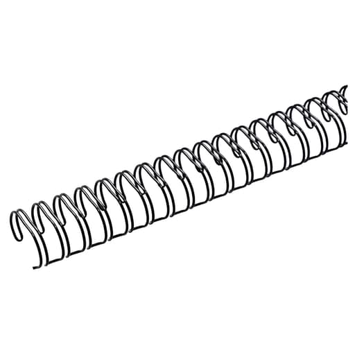 100 peignes anneaux métalliques A4 34 boucles 6,4 mm (1/4'') Pas 3:1 noirs — Base