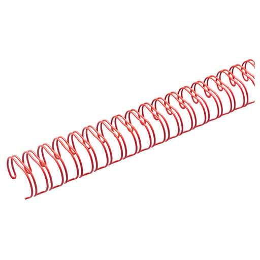 100 peignes anneaux métalliques A4 34 boucles 6,4 mm (1/4'') Pas 3:1 rouges — Base