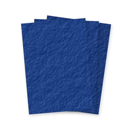 Couverture Grain Cuir bleu royale A4 250gsm FALCON K - Trois couvertures cartonnées grain cuir bleu royal Falcon K A4 250 g en éventail