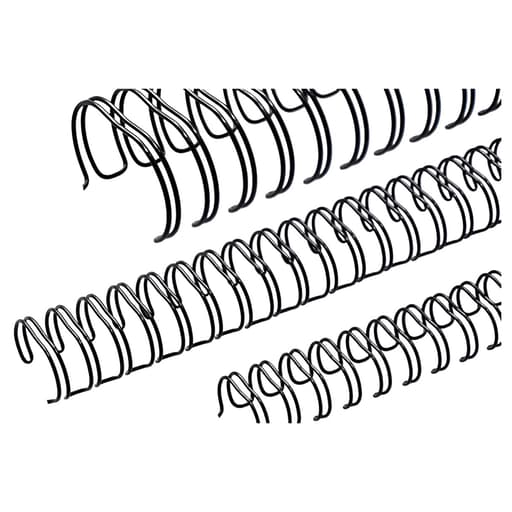 Peignes anneaux métalliques A5 24 boucles 5,5 mm (3/16'') Pas 3:1 noirs x100 RENZ — Base