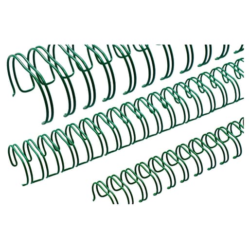 Peignes anneaux métalliques A5 24 boucles 12,7 mm (1/2'') Pas 3:1 verts x100 RENZ — Base