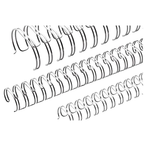 Peignes anneaux métalliques A5 16 boucles 6,9 mm (1/4'') Pas 2:1 argent brillant x100 RENZ — Base